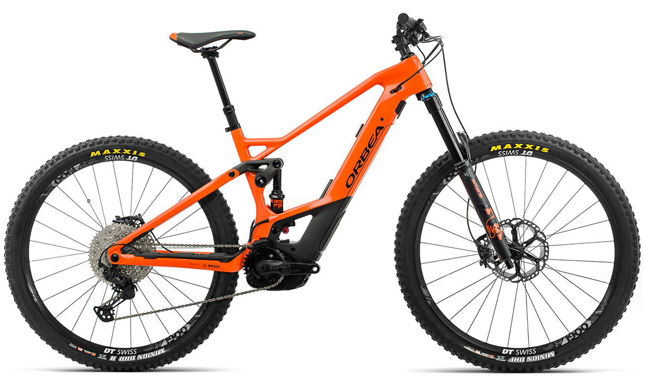 Фотография Электровелосипед Orbea Wild FS M10 27,5" (2020) 2020 Оранжево-черный